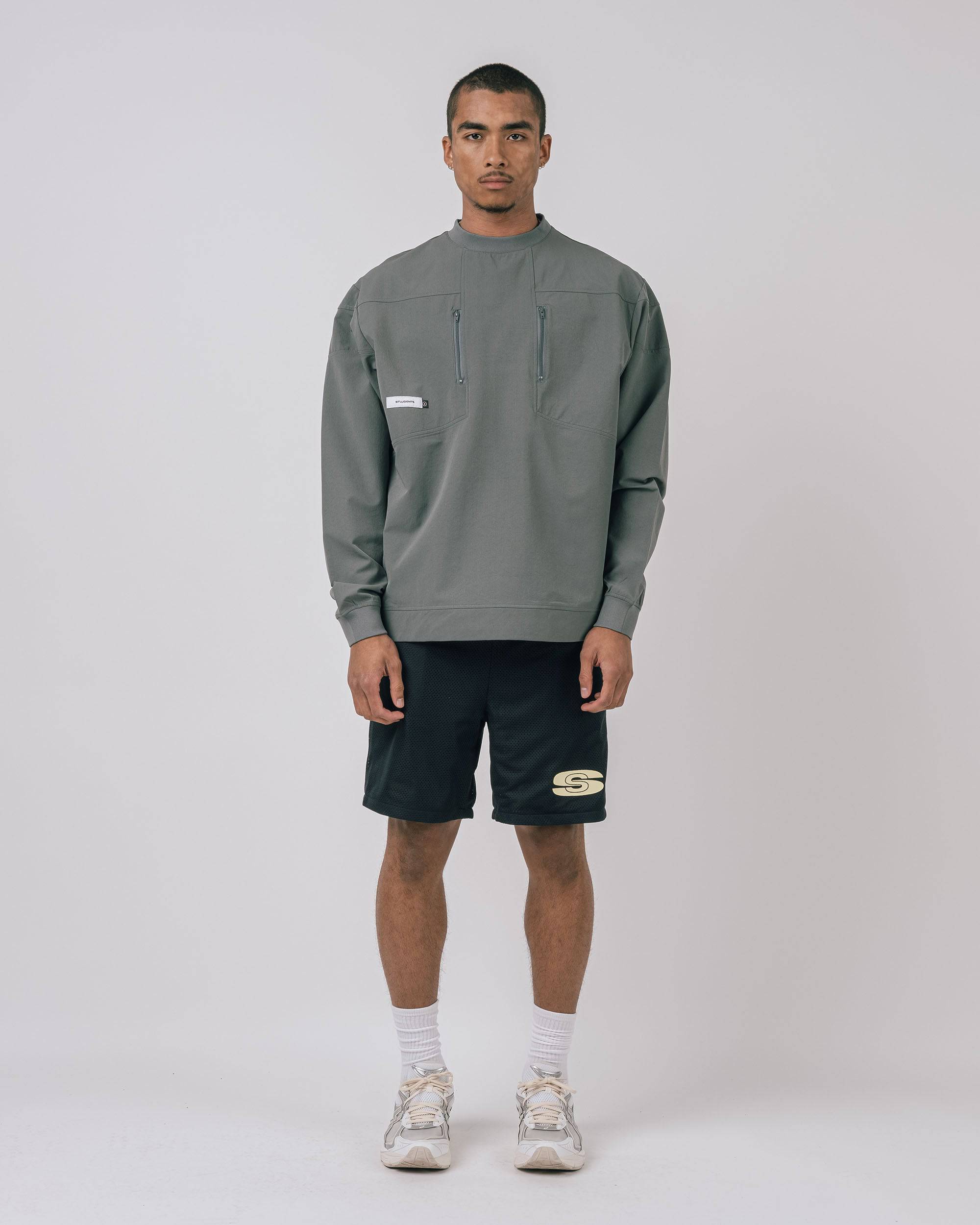 Brennan L/S Technical Nylon Popover - Students Golf