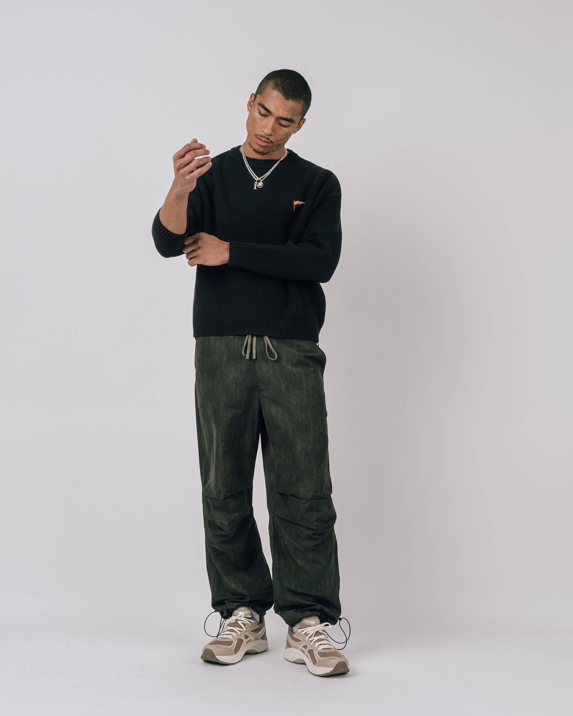 Rains L/S Cable Knit Crewneck Sweater - Students Golf