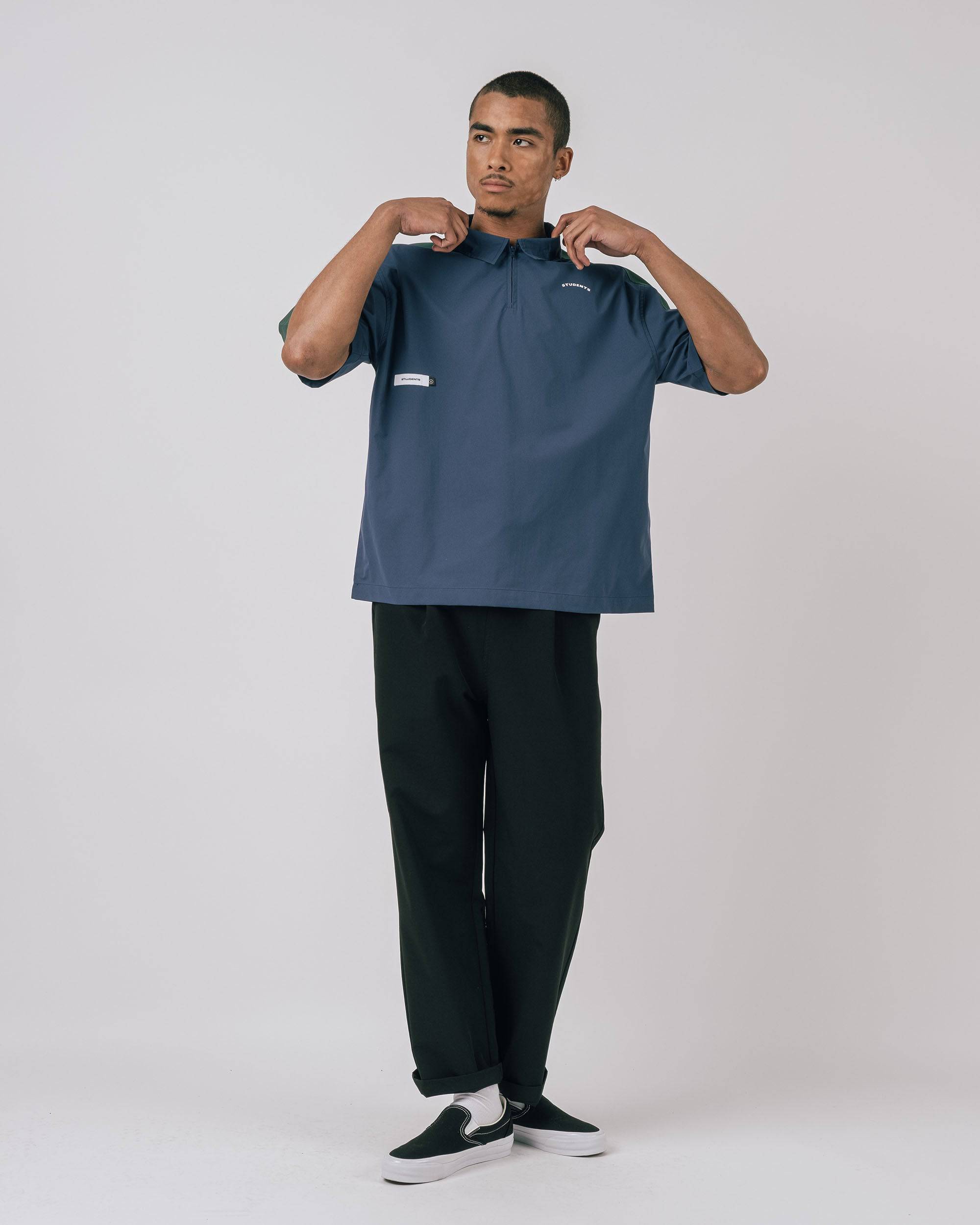 Balfour S/S Poplin ZIp Polo - Students Golf