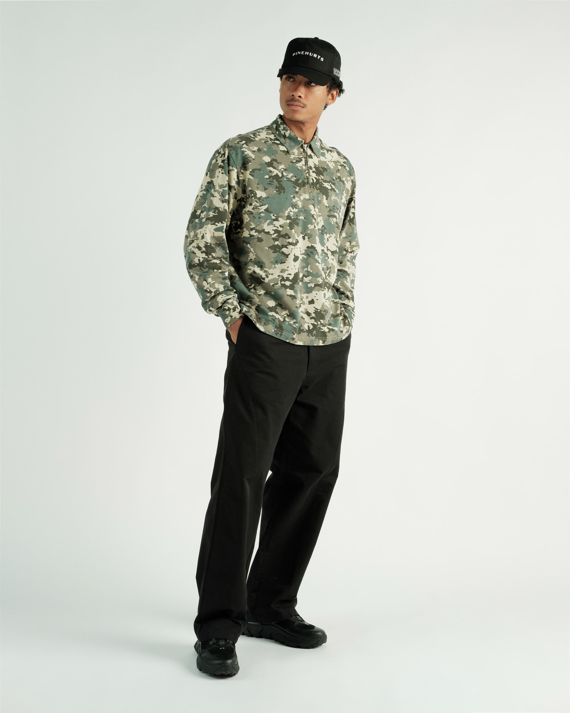 Gunnison Camo L/S Zip Polo