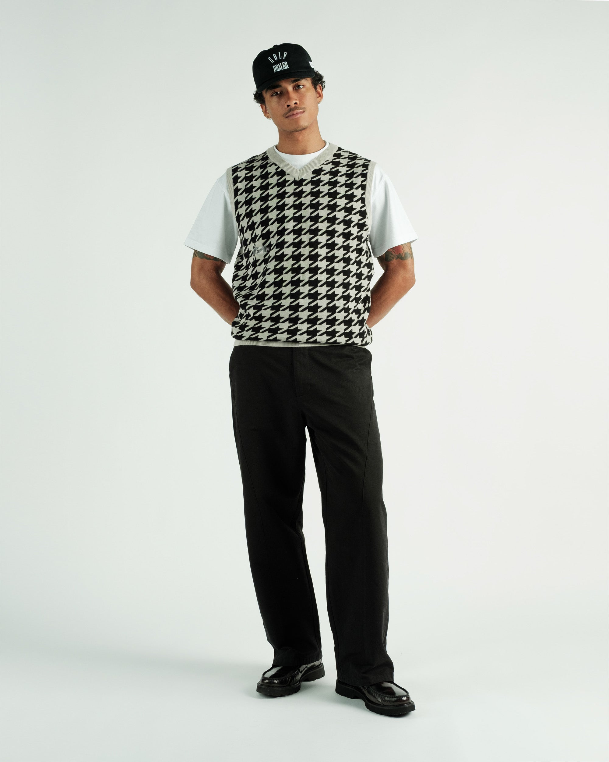 Layne Houndstooth Sweater Vest