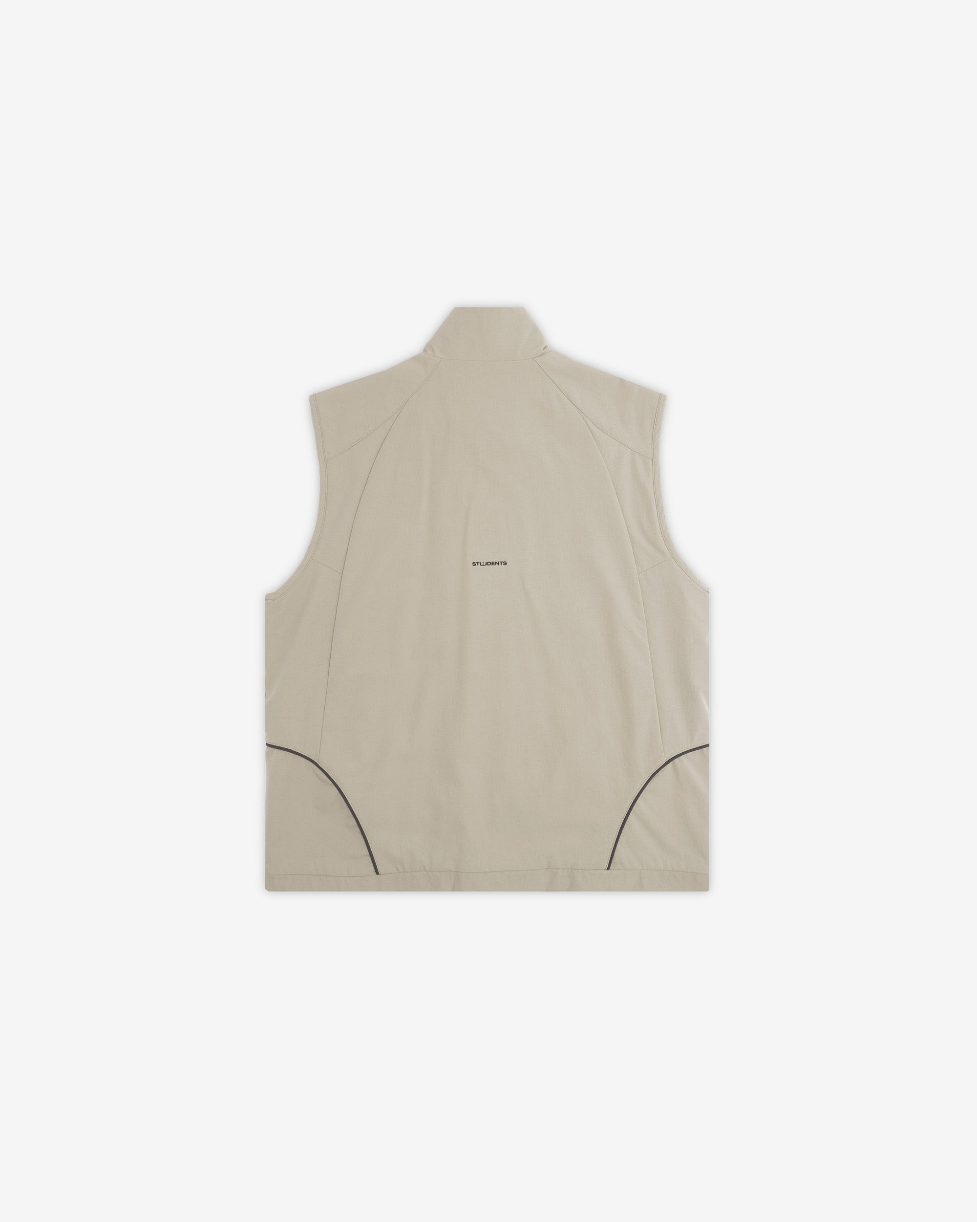 Beige vest on a white background