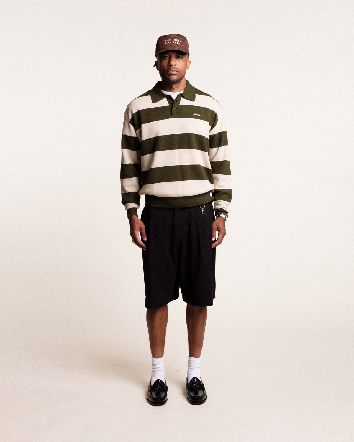 Whittier Knit LS Polo Sweater