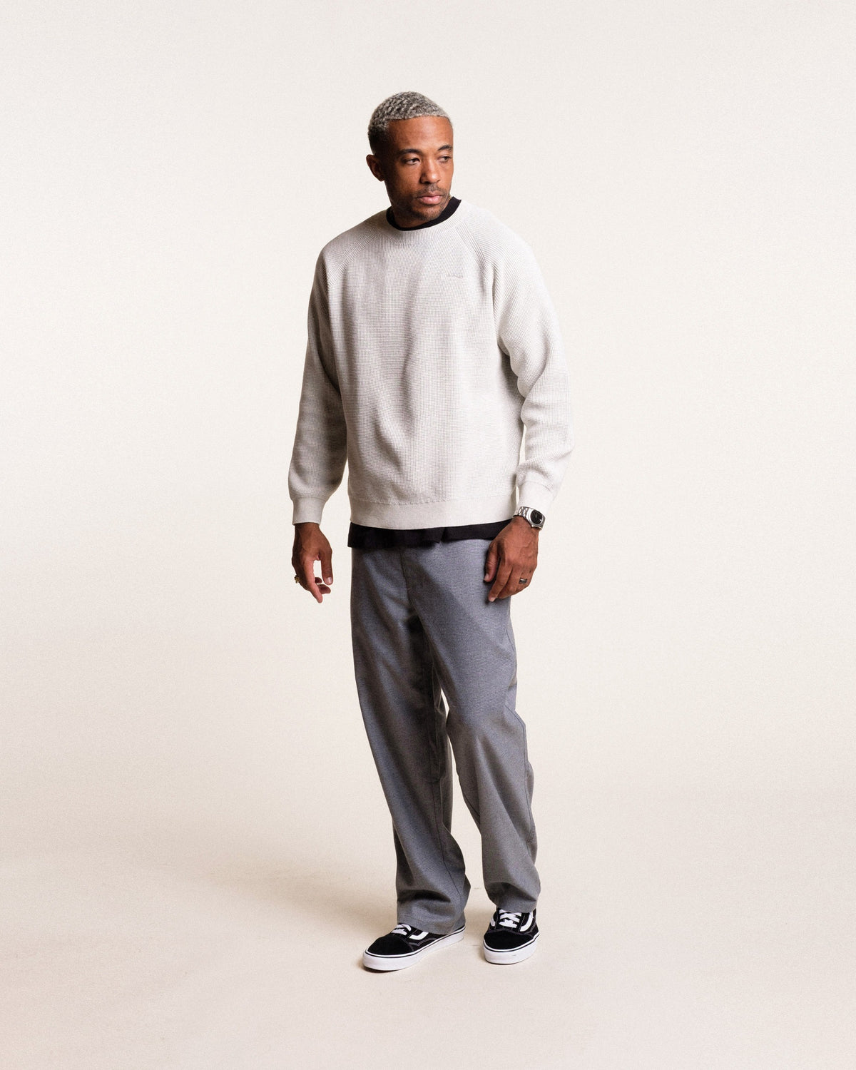 Irvine Waffle Knit Crew Sweater