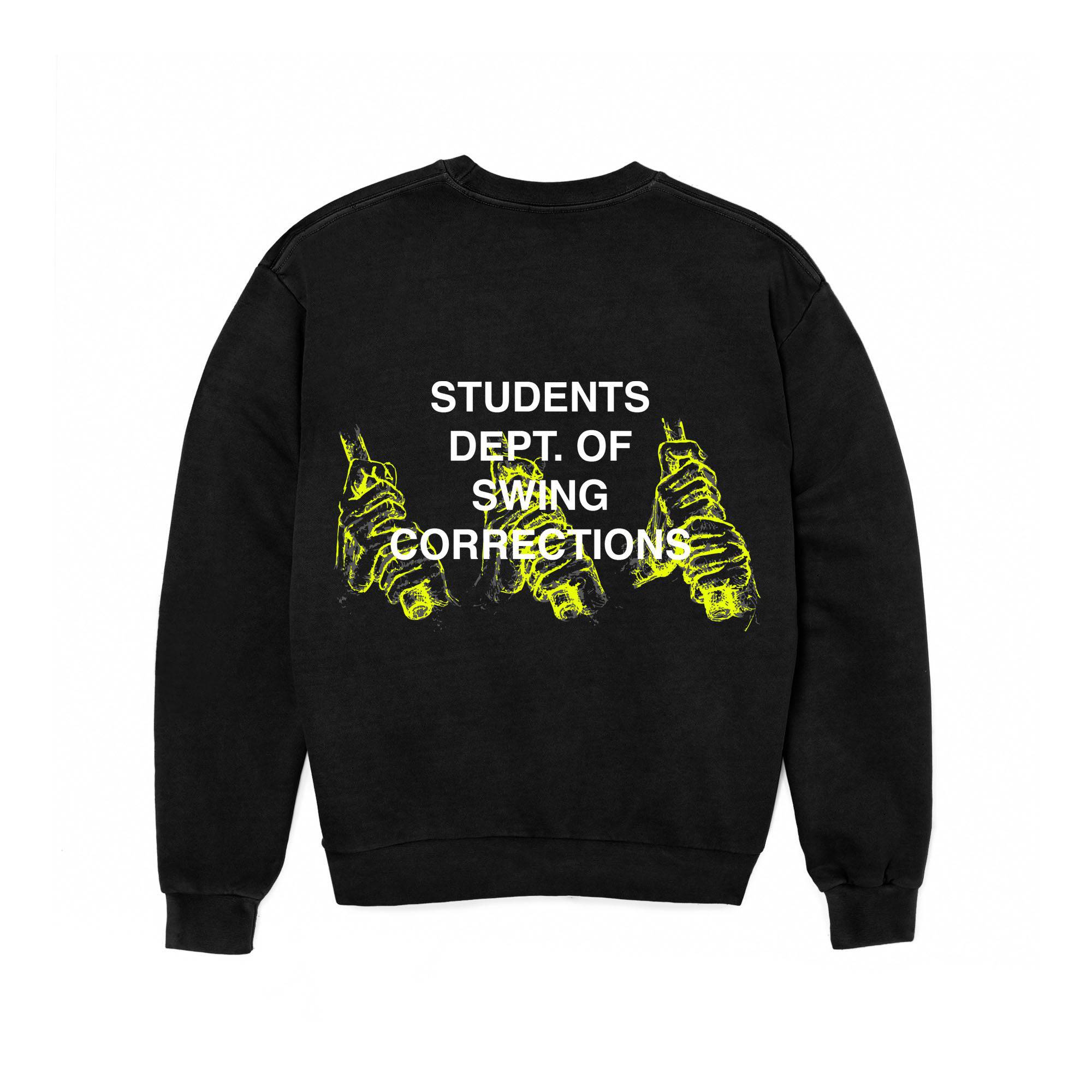Dept Of Swing Corrections (Crew Sweater) - Black - Students Golf