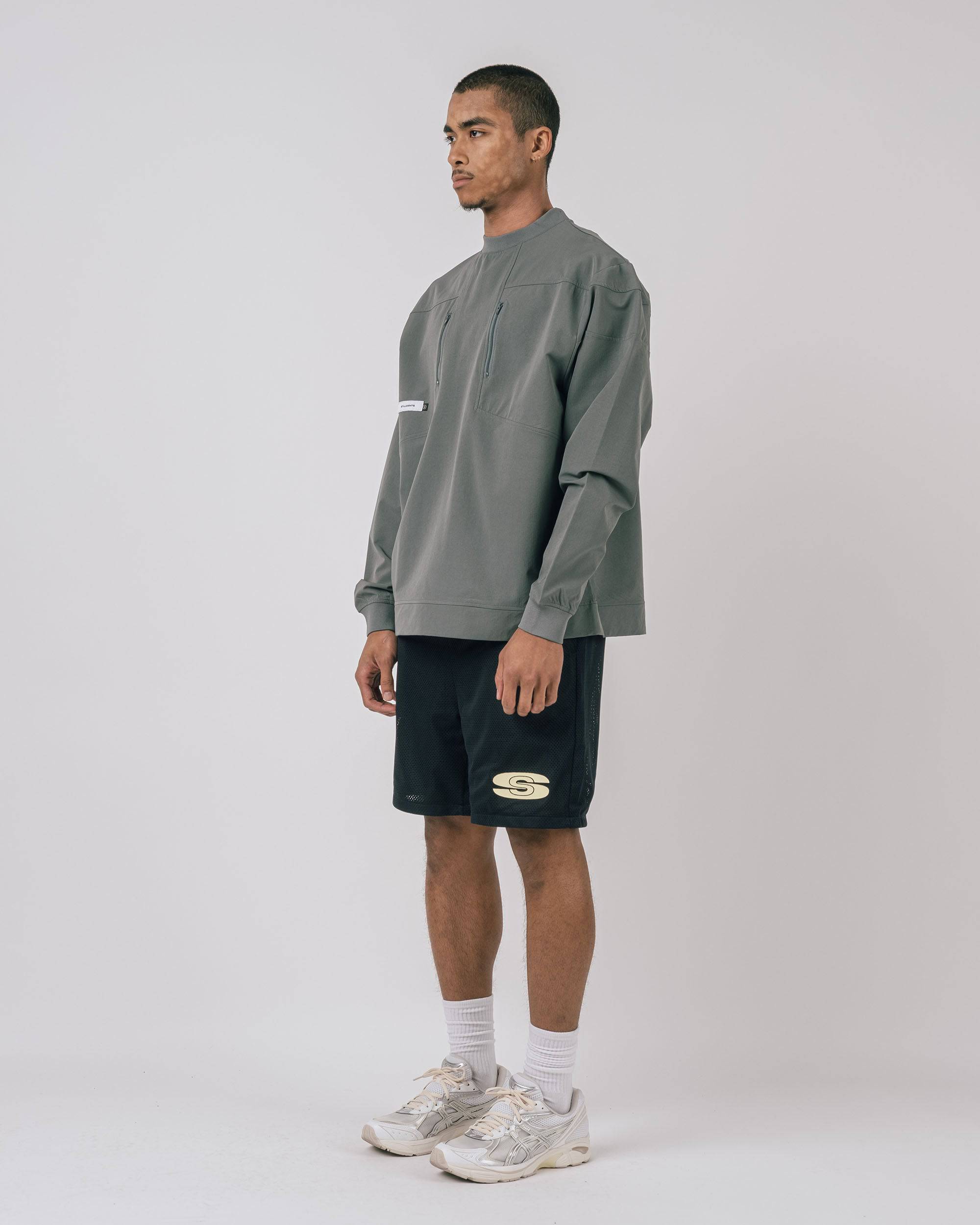 Brennan L/S Technical Nylon Popover - Students Golf