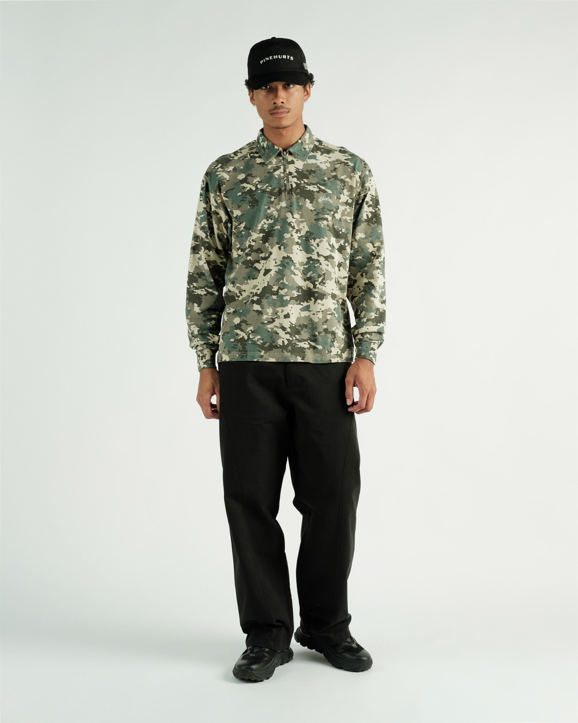 Gunnison Camo L/S Zip Polo
