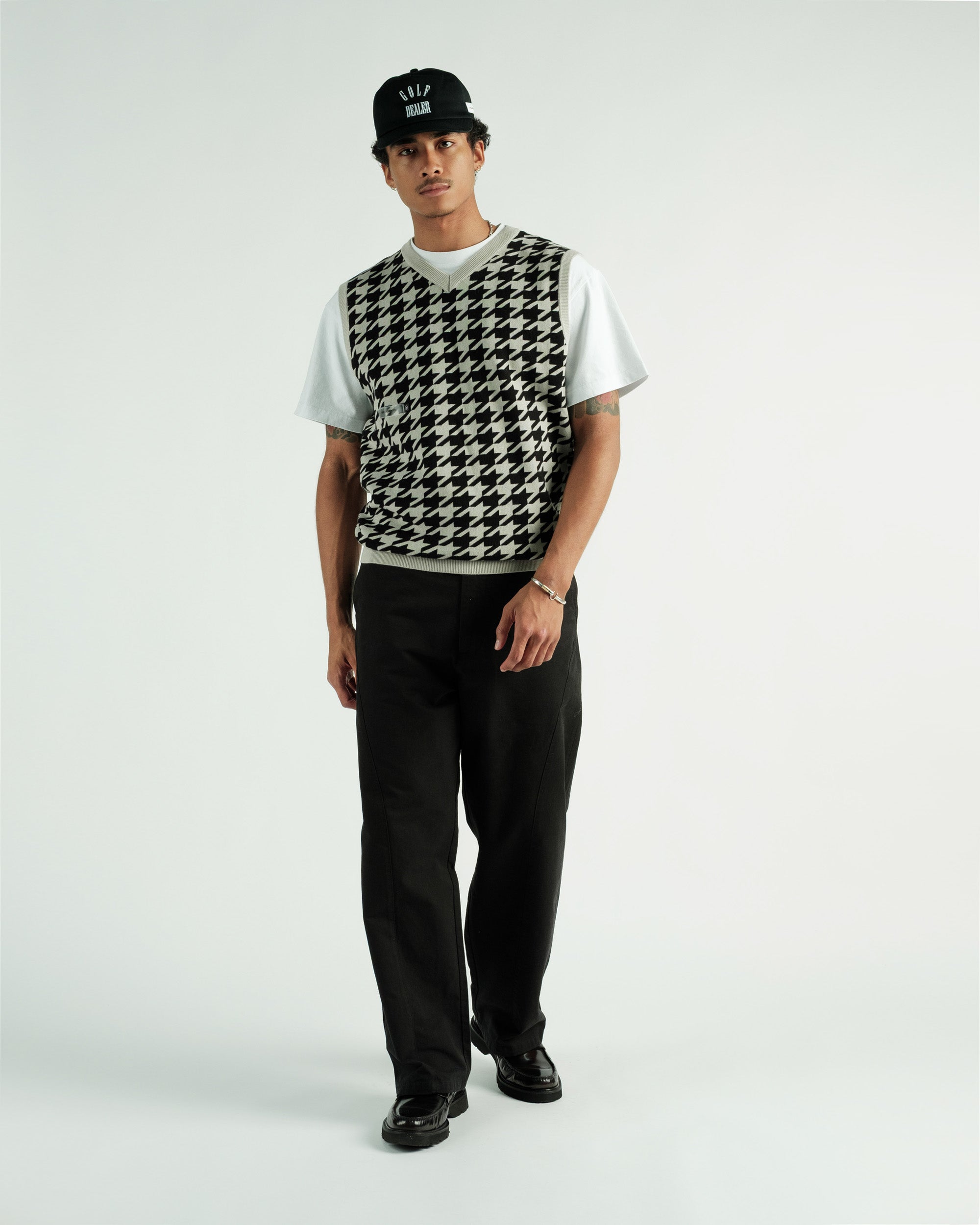 Layne Houndstooth Sweater Vest