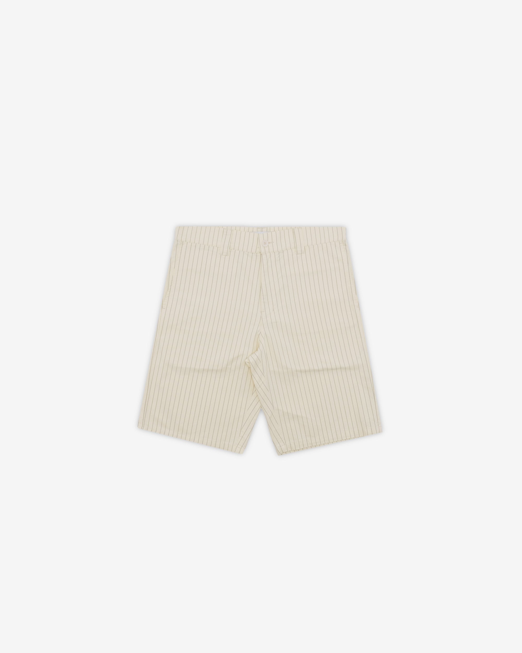 Beige shorts on a white background