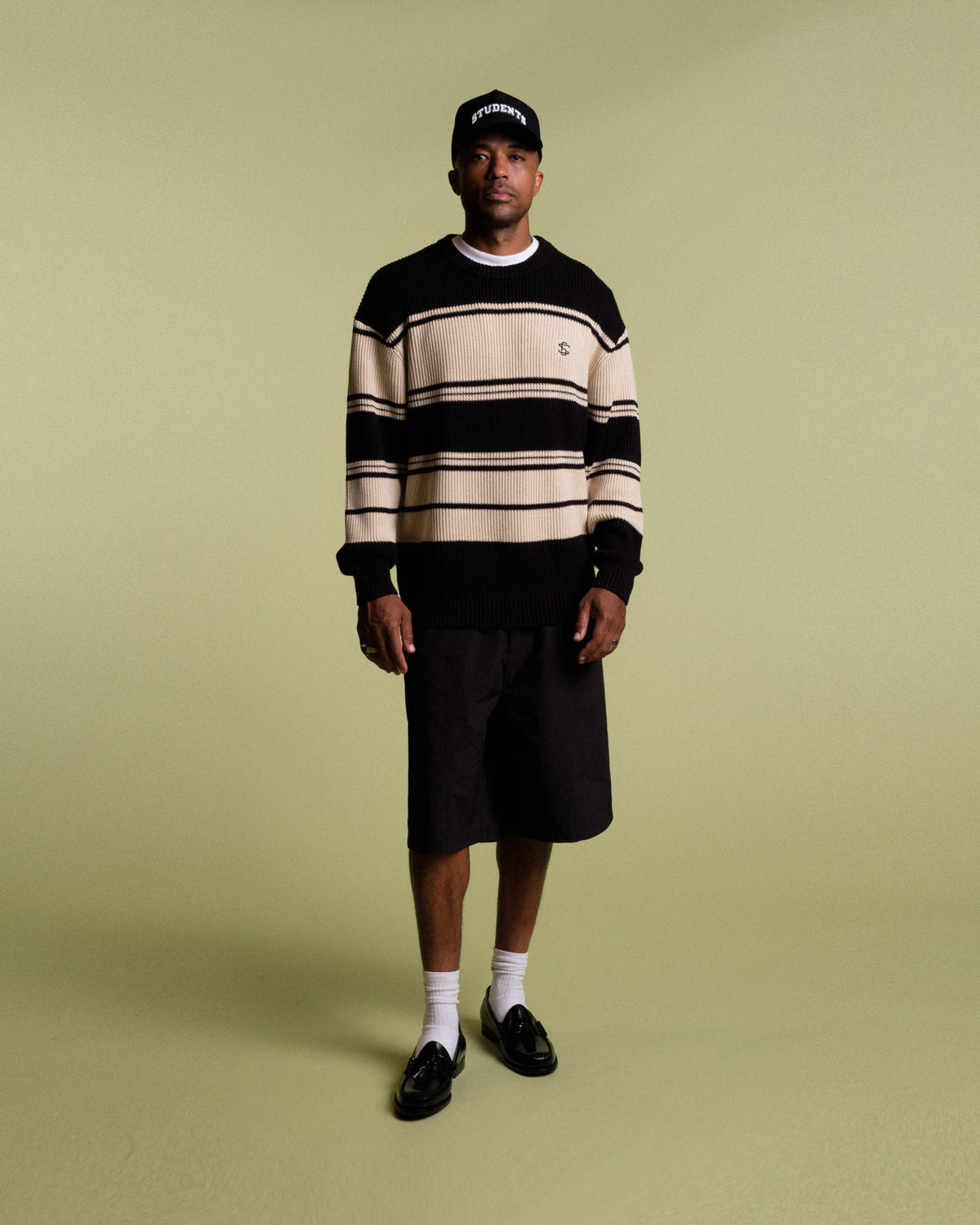 Palmdale Stripe Knit Crew Sweater
