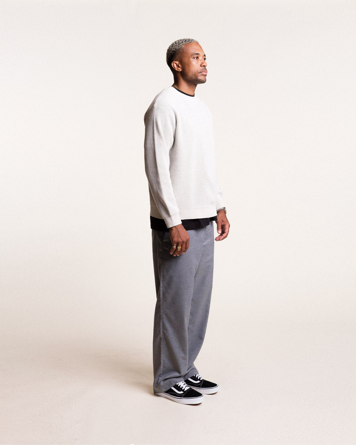 Irvine Waffle Knit Crew Sweater